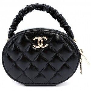 Chanel handbag for women, Matelassé vanity bag, mini Coco mark, CHANEL leathe...